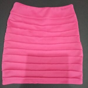 Pink mini skirt
